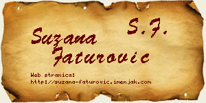 Suzana Faturović vizit kartica
